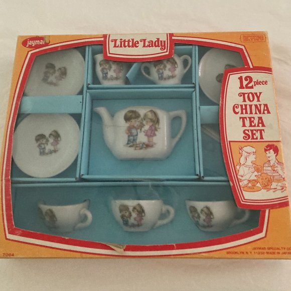 Little Lady Other - Vintage 12 piece toy china tea set  - "Little Lady"
